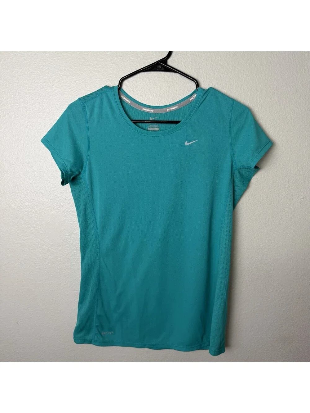 Nike Dri-FIT Running T-Shirt Teal Turquoise Performance Athletic Size M